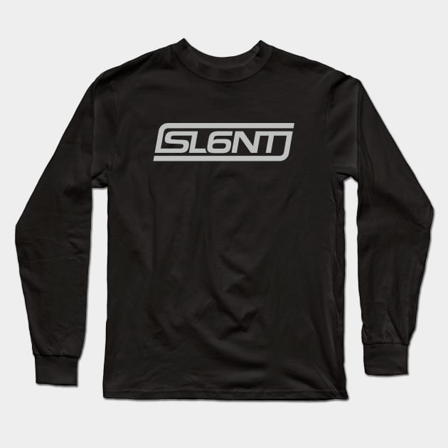 Slant 6 Icon (Gray on Asphalt) Long Sleeve T-Shirt by jepegdesign